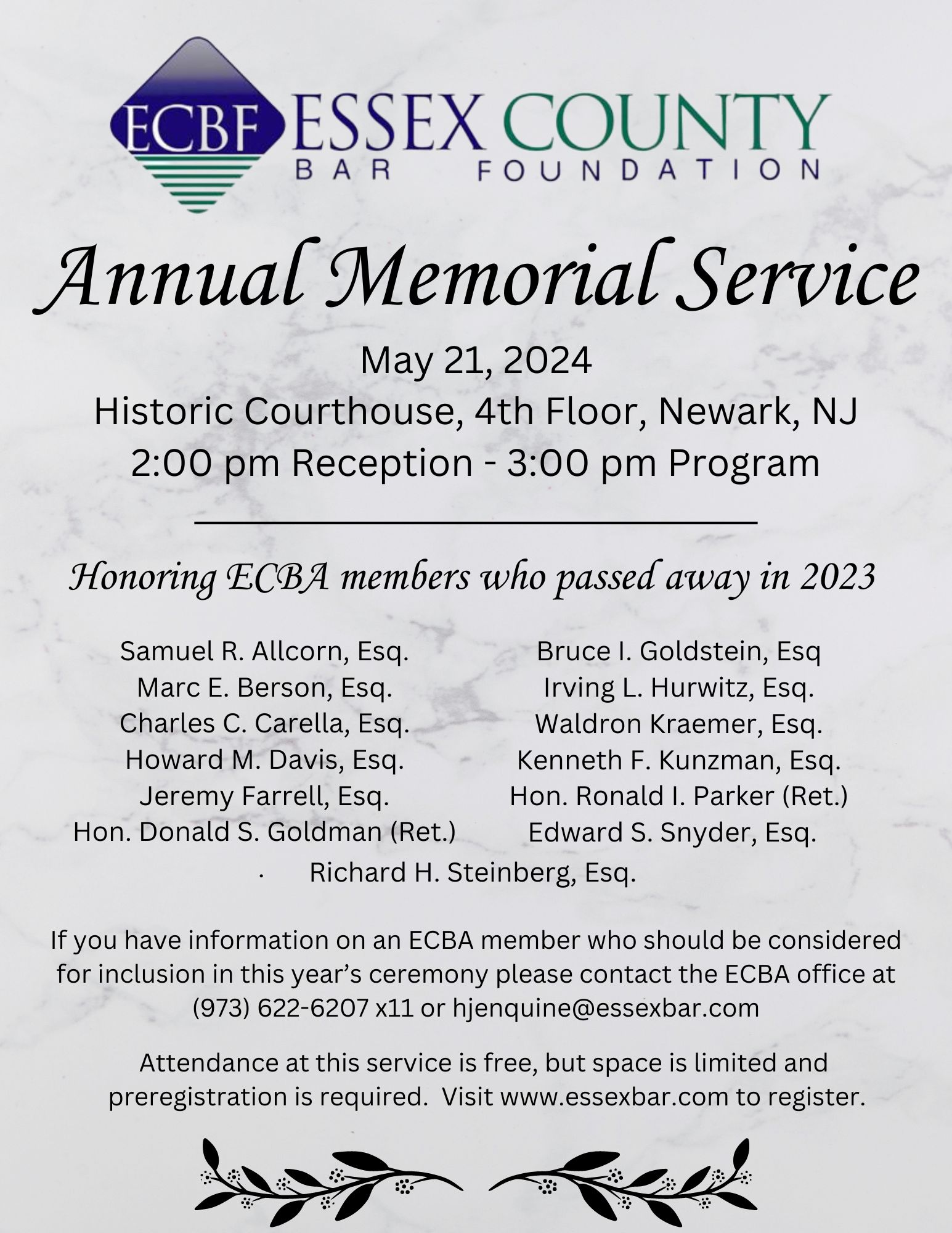 ECBF Annual Memorial Service 2024